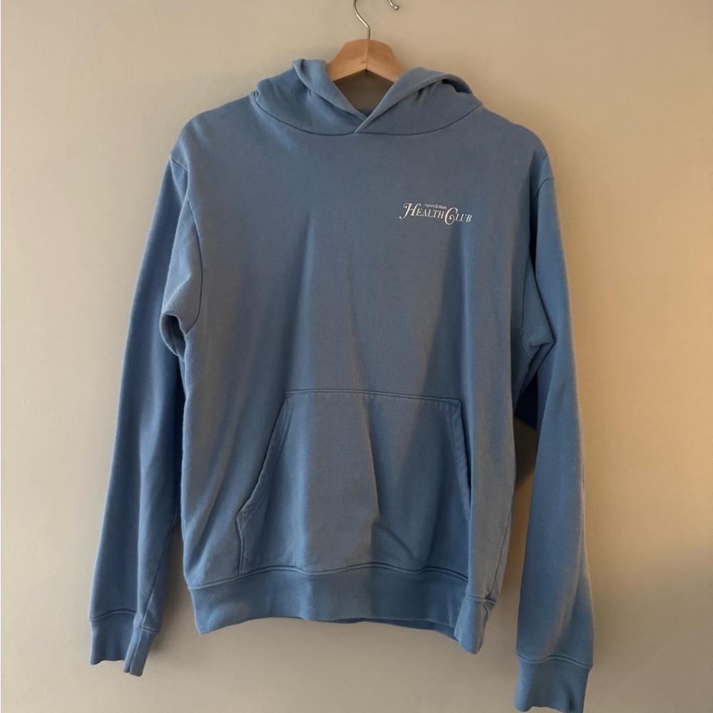 Sporty & Rich Blue Sweatshirt Hoodie Long Sleeves